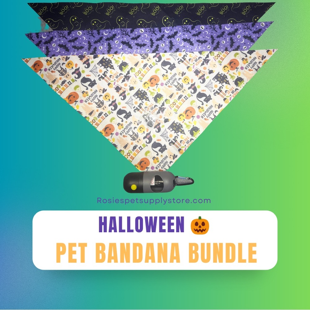 Halloween Themed Pet Bandana Bundle!